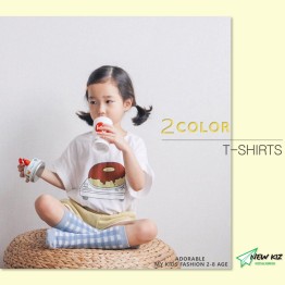 Áo thun trẻ em in hình bánh Donut